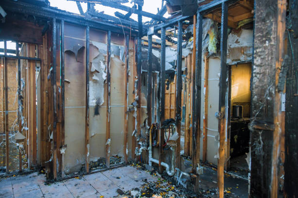 Professional Emergency Fire Cleanup technician working in Lamont, CA